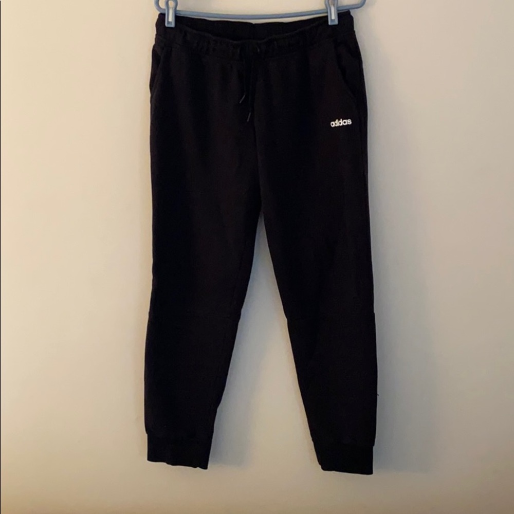 Adidas black joggers
